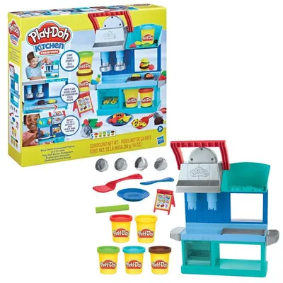 Set plastilina cu accesorii Play Doh Kitchen Creations Busy Chef Restaurant