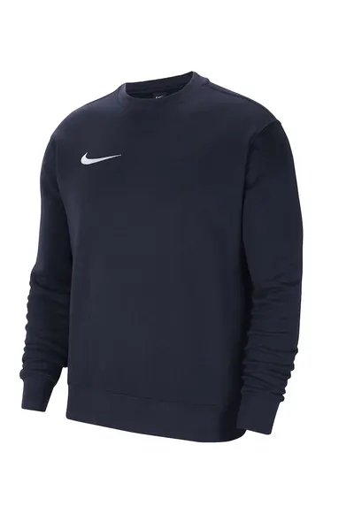 Bluza de trening cu decolteu la baza gatului si monograma - Albastru inchis