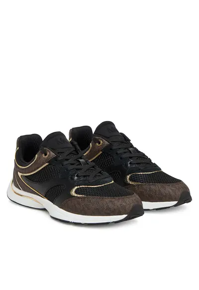 Pantofi sport dama - 43S5RLFS2B - maro/negru - tesatura