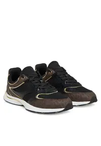 Pantofi sport dama - 43S5RLFS2B - maro/negru - tesatura