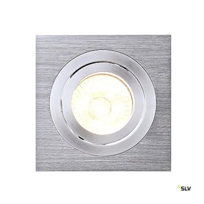 NEW TRIA I GU10 downlight, pătrat, AL satinat