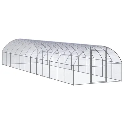 Gossi cotet de gaini pentru exterior, 3x12x2 m, otel zincat