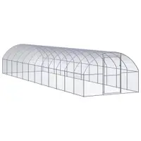 Gossi cotet de gaini pentru exterior, 3x12x2 m, otel zincat