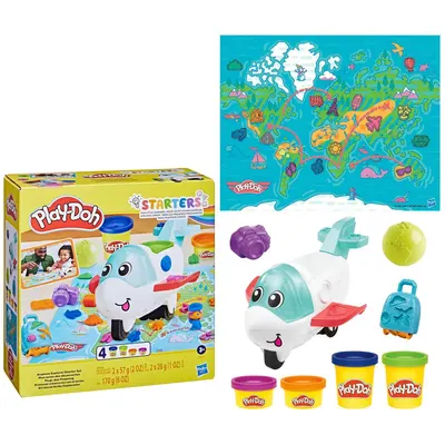 Set plastilina cu accesorii Hasbro Play Doh Avion de Explorare