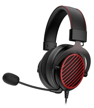 Căști gaming Redragon - Luna H540, negru/roșu
