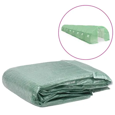 vidaXL Copertină rezervă pentru seră (13,5 m²), verde, 300x1200x200 cm