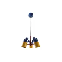 Lampa tavan - Ceiling luminaire MOUSE II, 1854, max.250V, 50/60Hz, 3*E27, max.25 W, IP20, avg. 30 cm, navy/yellow