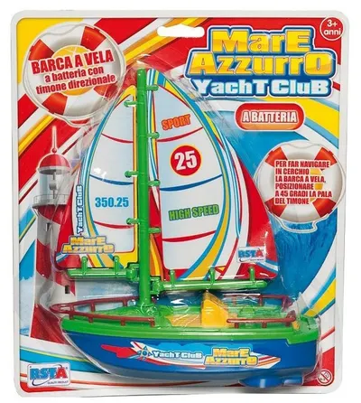 Jucarie pentru copii RS Toys - Barca cu panze cu carma mobila