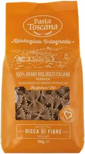 Farfalle integrale organice cu Omega-3, 500 g, Pasta Toscana