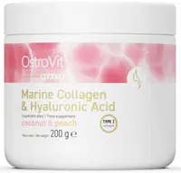 Beauty Marine Collagen & Hyaluronic Acid, cocos și piersică, 200 g, OstroVit