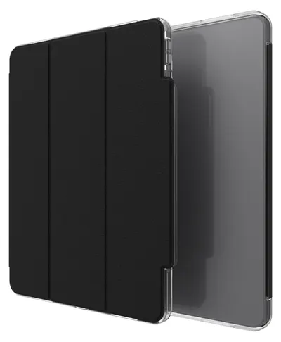 Husă pentru tabletă ZAGG - Crystal Palace Folio, iPad Air 11, transparent/negru