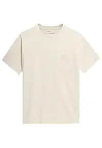 Tricou barbati maneca scurta - decolteu rotund - bej - bumbac