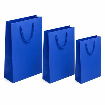 Pungi cadou dreptunghiulare uni - albastru (set 12 buc)