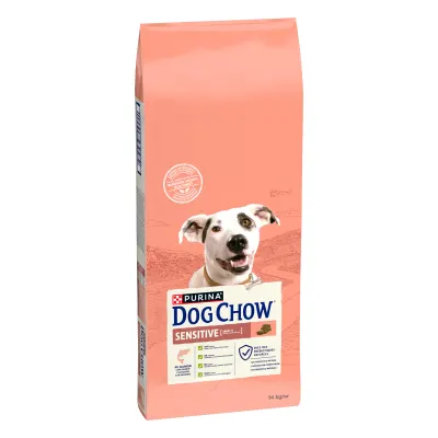 Hrana uscata pentru caini Dog Chow Adult Sensitive, Somon 14kg