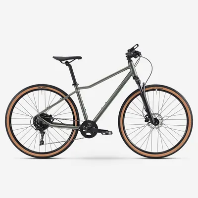 Recondiționate - Bicicletă polivalentă cadru înalt ACTV 500 Verde