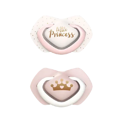 Suzeta roz din silicon Royal Baby 6-18 luni, 2 bucati, Canpol babies