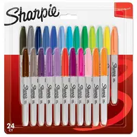 Marker permanent 0.9mm varf rotund, 24culori/set, Sharpie