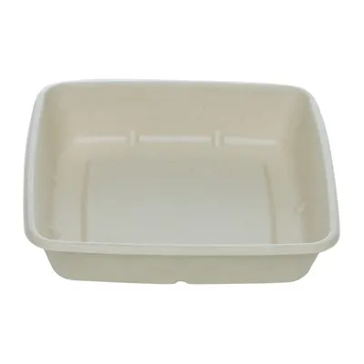 Caserole Biodegradabile, Compostabile Patrate, Natur, 20x20 cm, 1000 ml, 50 buc