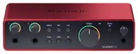 Interfață audio Focusrite - Scarlett 2i2 4th Gen, roşu/negru
