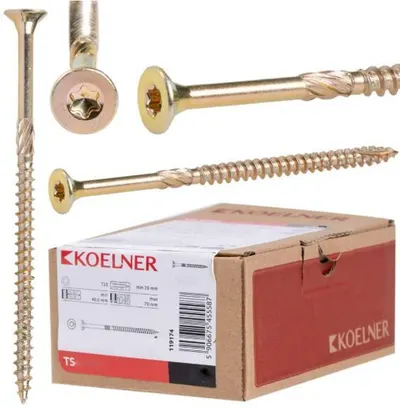 Set 100 suruburi dulgherie pentru lemn, 6x60mm KOELNER / TS-6060