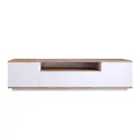 Comoda TV FR7-AW, pin atlantic + alb, 180x44,5x44,6 cm