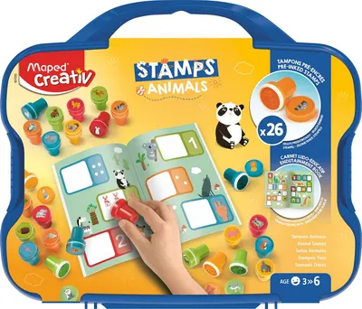 Set timbre Maped Creativ - Animale, 26 buc