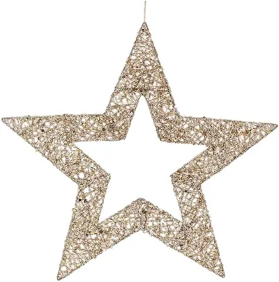 Decorațiune Eurolamp - Stea, 60 cm, șampanie