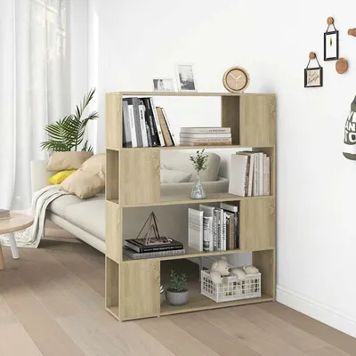 vidaXL Bibliotecă/Separator cameră, stejar sonoma, 100x24x124 cm