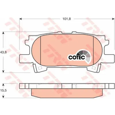 Set placute frana, frana disc TRW GDB3339
