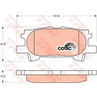 Set placute frana, frana disc TRW GDB3339