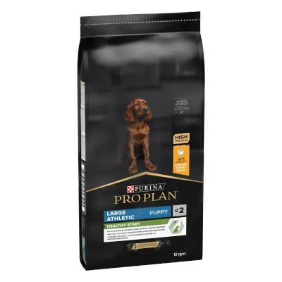 PURINA PRO PLAN PUPPY Healthy Start, Talie Mare Atletică, Pui, 12 kg
