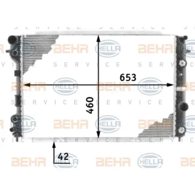 Radiator, racire motor HELLA 8MK 376 718-691