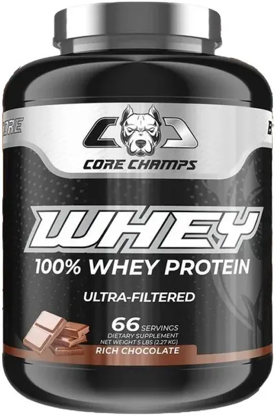 100% Whey Protein Ultra-Filtered, ciocolată, 2270 g, Core Champs by Kai Greene