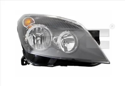 Far stanga (H1 H7, reglaj electric, cu motoras, fundal negru) OPEL ASTRA H, ASTRA H GTC 2004-2007