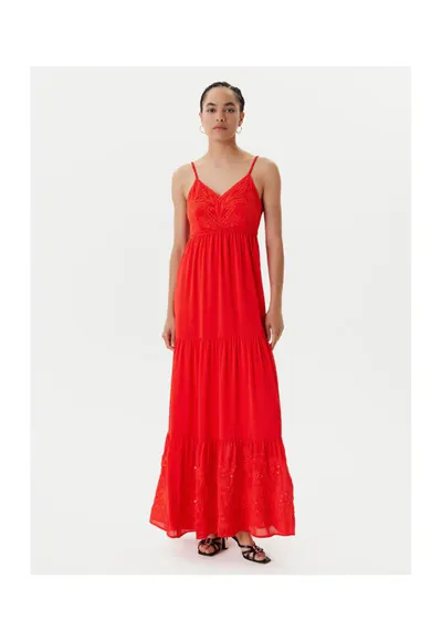 Rochie de vara dama 242-ROUBI - Poliester - Rosu - Rosu