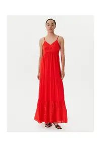 Rochie de vara dama 242-ROUBI - Poliester - Rosu - Rosu
