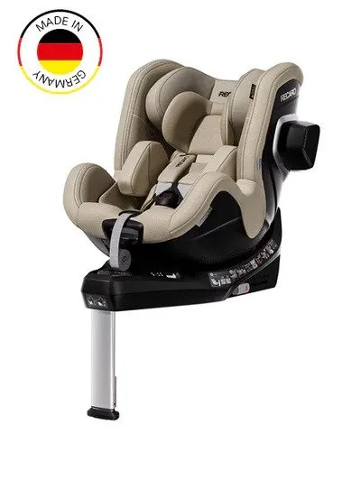 Scaun auto cu baza isofix Recaro Toron 1 Elegant Beige, R129 EU, 0-4 ani, cu inclinatie 170 grade si rotire 360 grade