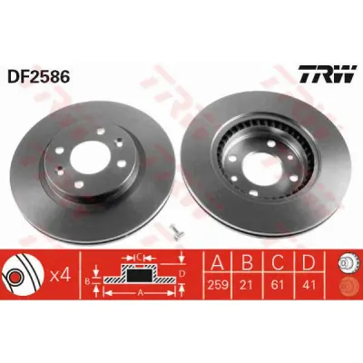 Disc frana TRW DF2586
