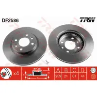 Disc frana TRW DF2586