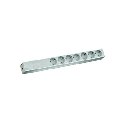 PDU19'' 7xSchuko, 2 m fisa Schuko, AL, Filtru