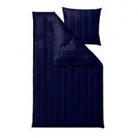Lenjerie de pat albastru-închis din damasc pentru pat de o persoană, extinsă 140x220 cm Noble – Södahl
