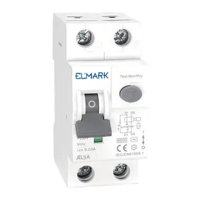 Electromagnetic Rcbo Jel5a 6ka 2p 6a/30ma