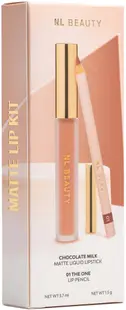 NL Beauty Set Matte - Creion The One și Ruj Chocolate Milk, 1.5 g + 3.7 ml
