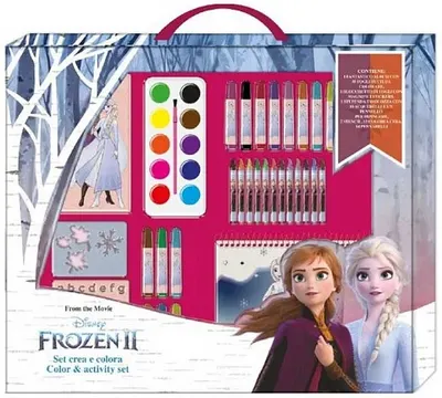 Set creativ MC Toys - Frozen, servietă, 35 piese