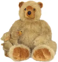 Jucărie de pluș Amek Toys - Urs mare cu ursuleț, 100 cm