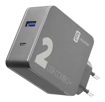 Încărcător Celluarline - Combo 2+, USB-A/C, 48W, negru