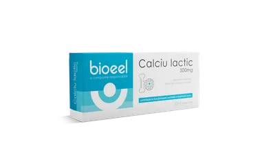 Calciu lactic 500mg, 20 comprimate, Bioeel