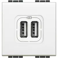 Incarcator LiVing Light cu priza USB dubla - 5 V - 230 V - Alb - 2 module