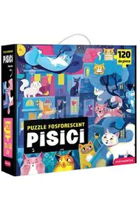 Puzzle fosforescent 120 piese. Pisici
