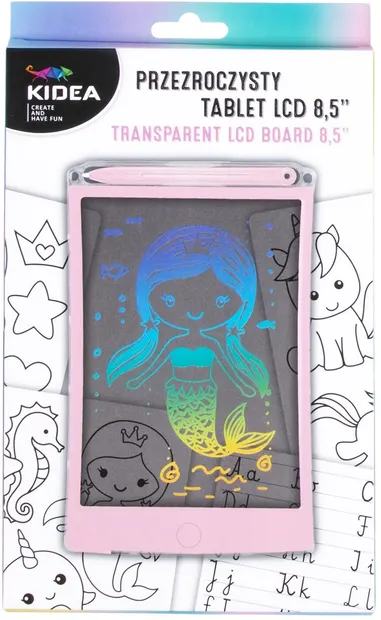 Tabletă de desen Kidea - ecran LCD, roz